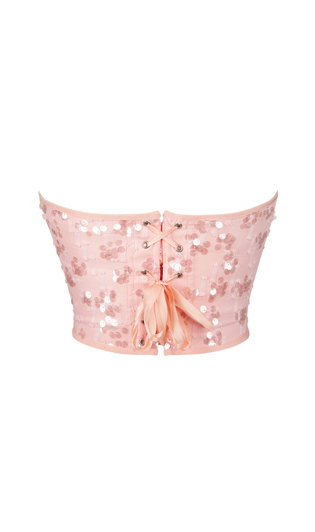 Dulcina Pink Corset Sequin Top