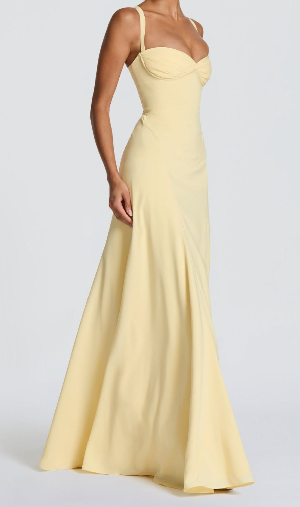Radiant Khloe Sunshine Yellow Strappy Maxi Dress - Elegant Occasion Gown