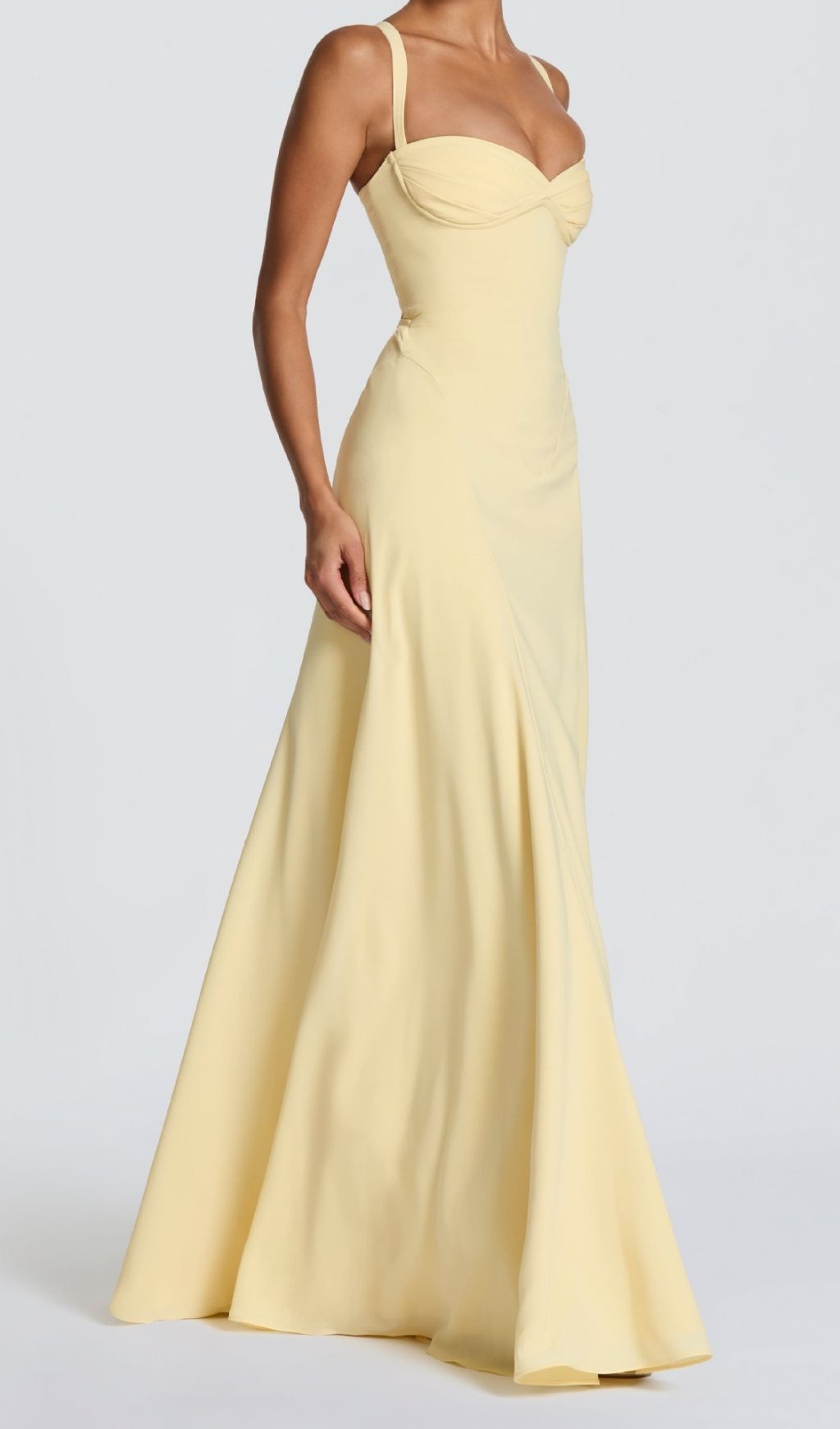 Radiant Khloe Sunshine Yellow Strappy Maxi Dress - Elegant Occasion Gown