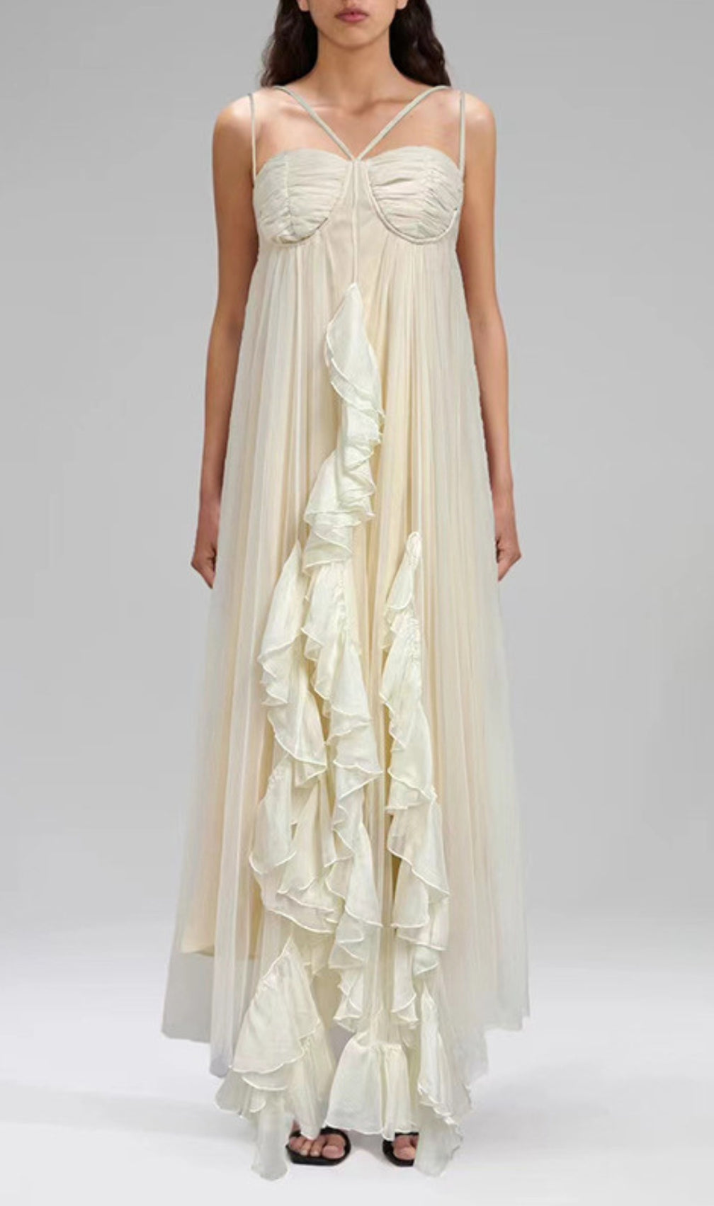 Erna Ruffle Maxi Dress
