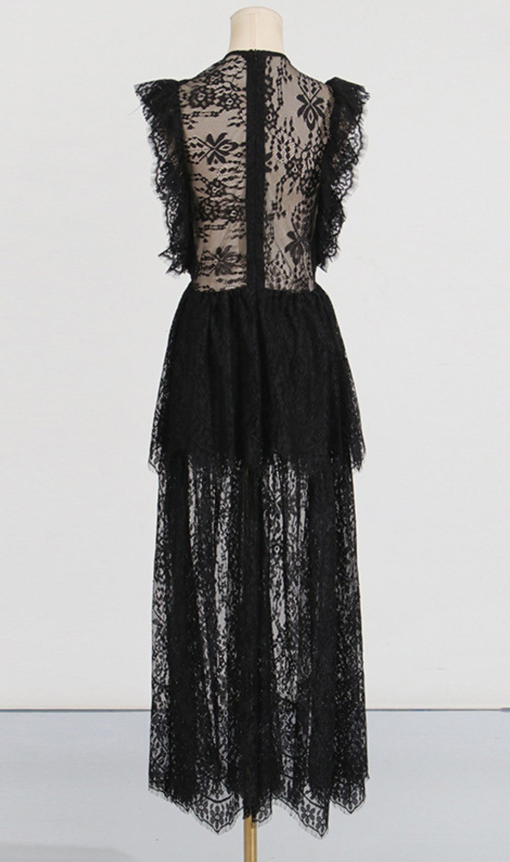 Tiered Lace Maxi Dress