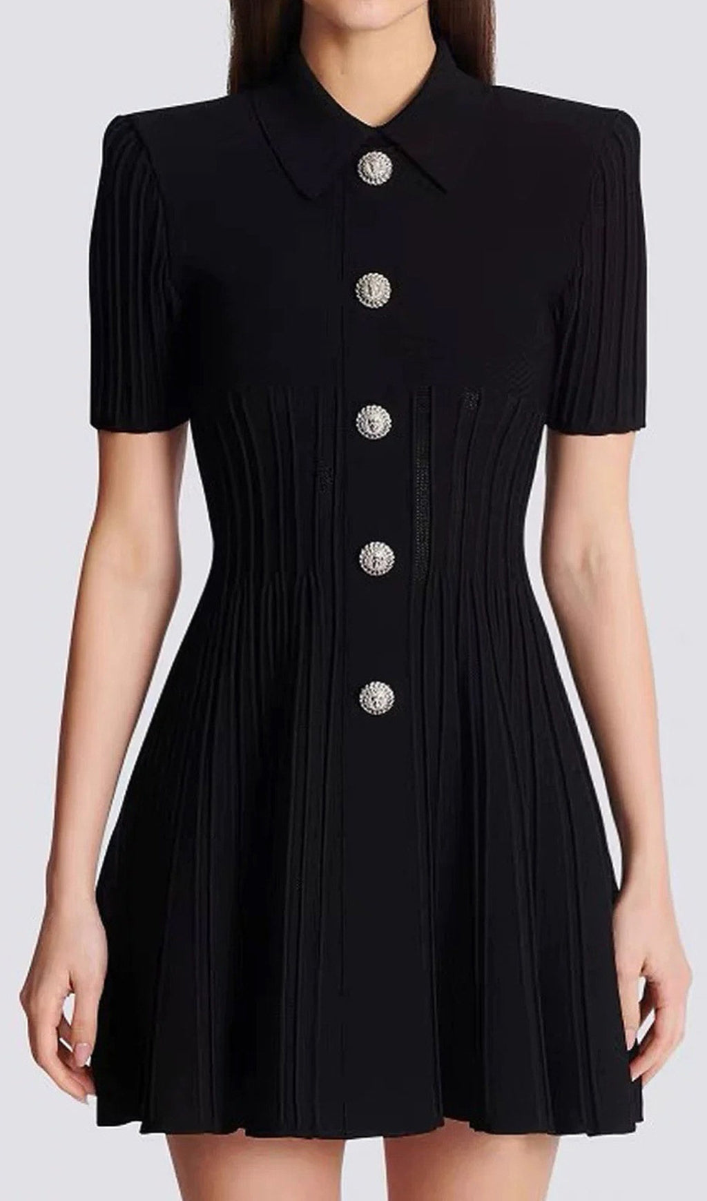 Eliezer Lapel Knit Mini Dress