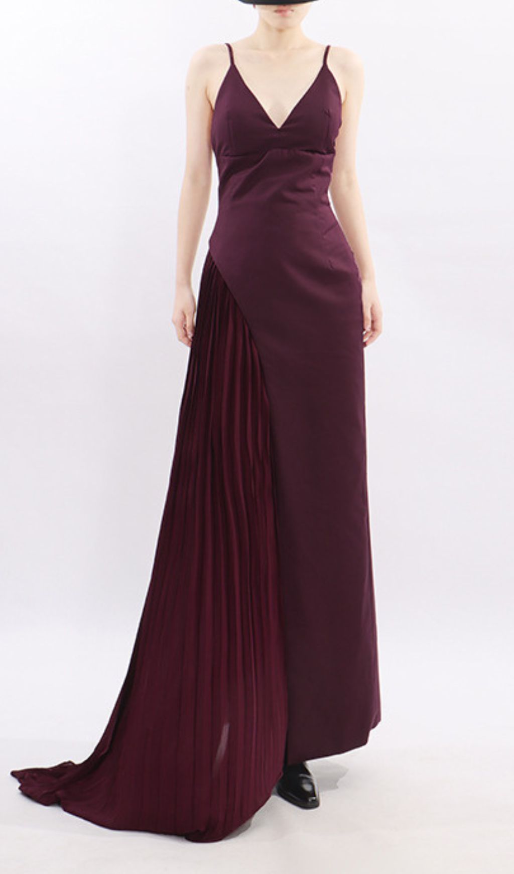 Jinelle Elegant Strappy Pleated Maxi Dress | Modern Evening Gown