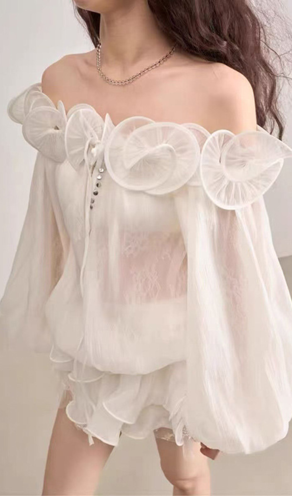 Honore White Off-Shoulder Mini Dress