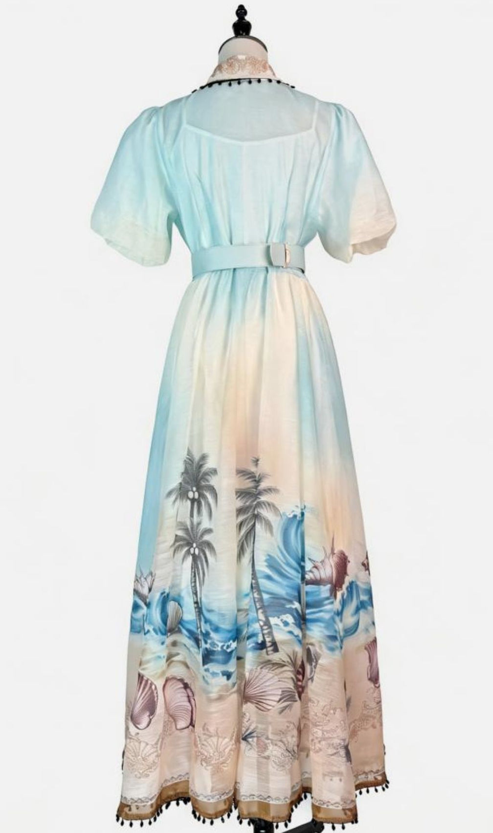 Karrie Blue Tropical Print Maxi Dress | Elegant Resort & Vacation Style
