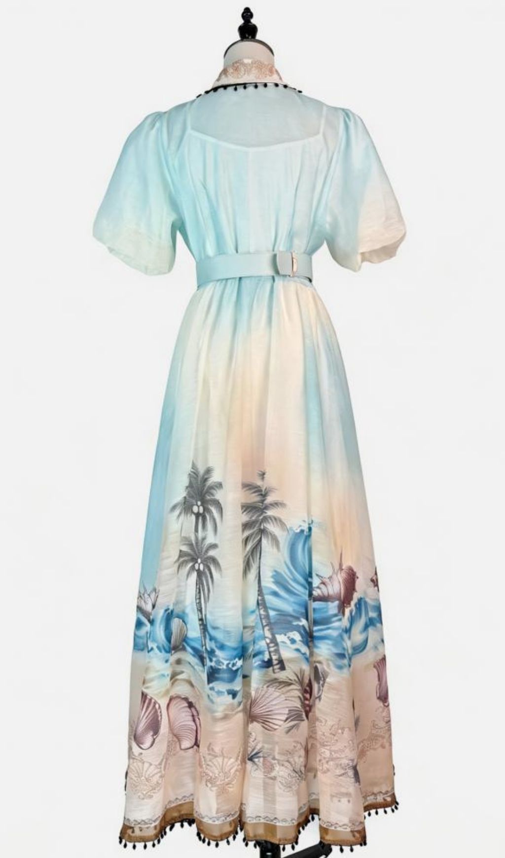 Karrie Blue Tropical Print Maxi Dress | Elegant Resort & Vacation Style