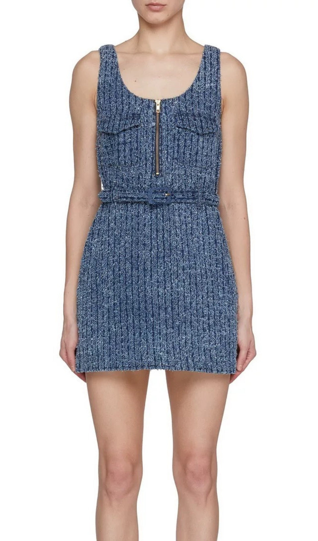 Beckett Textured Denim Mini Dress