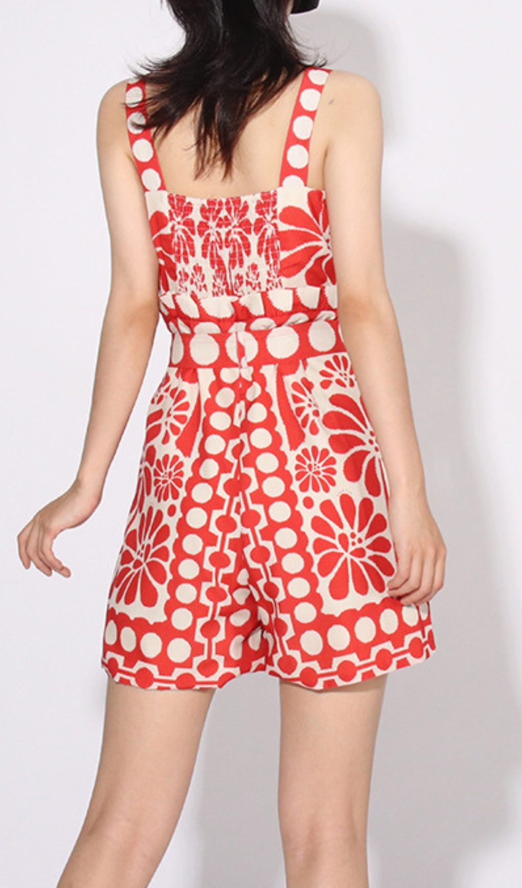 Asatira Red Printed Romper