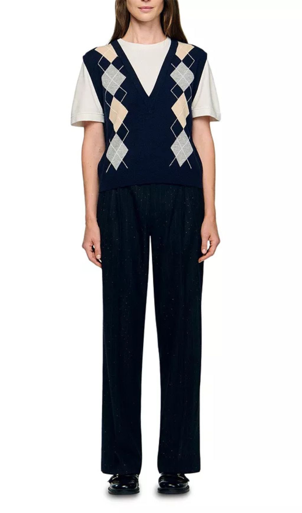 Layered Look Sweater Vest Top