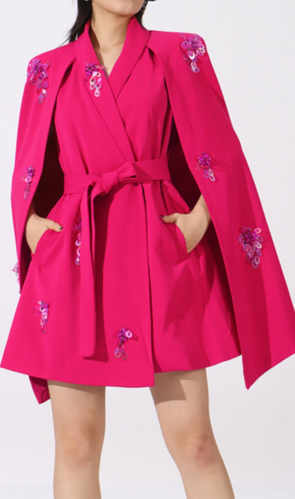 Dwojra Sequined Cape Blazer