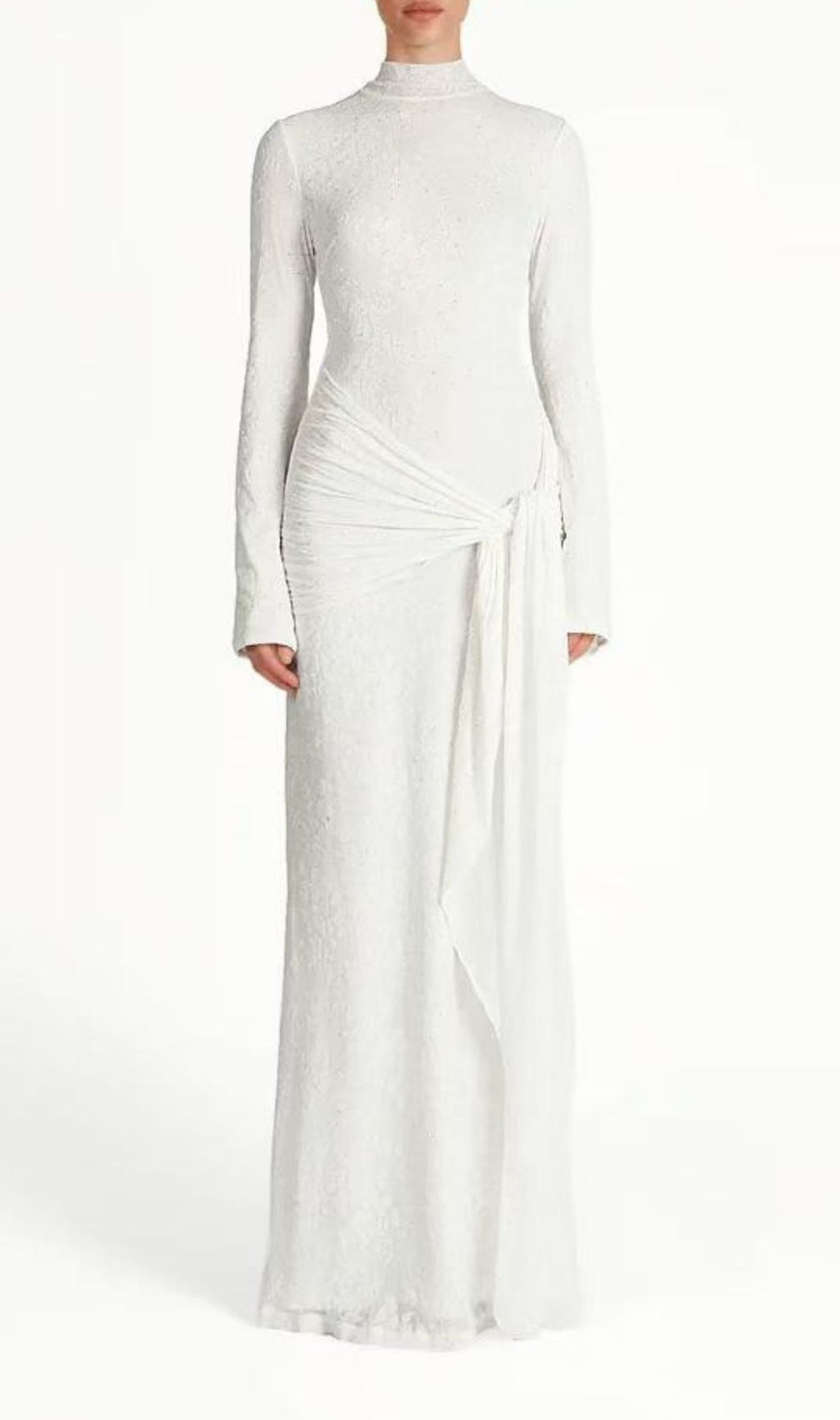 Kayleigh Embellished Velvet Floral Maxi Gown | Long Sleeve Formal Dress