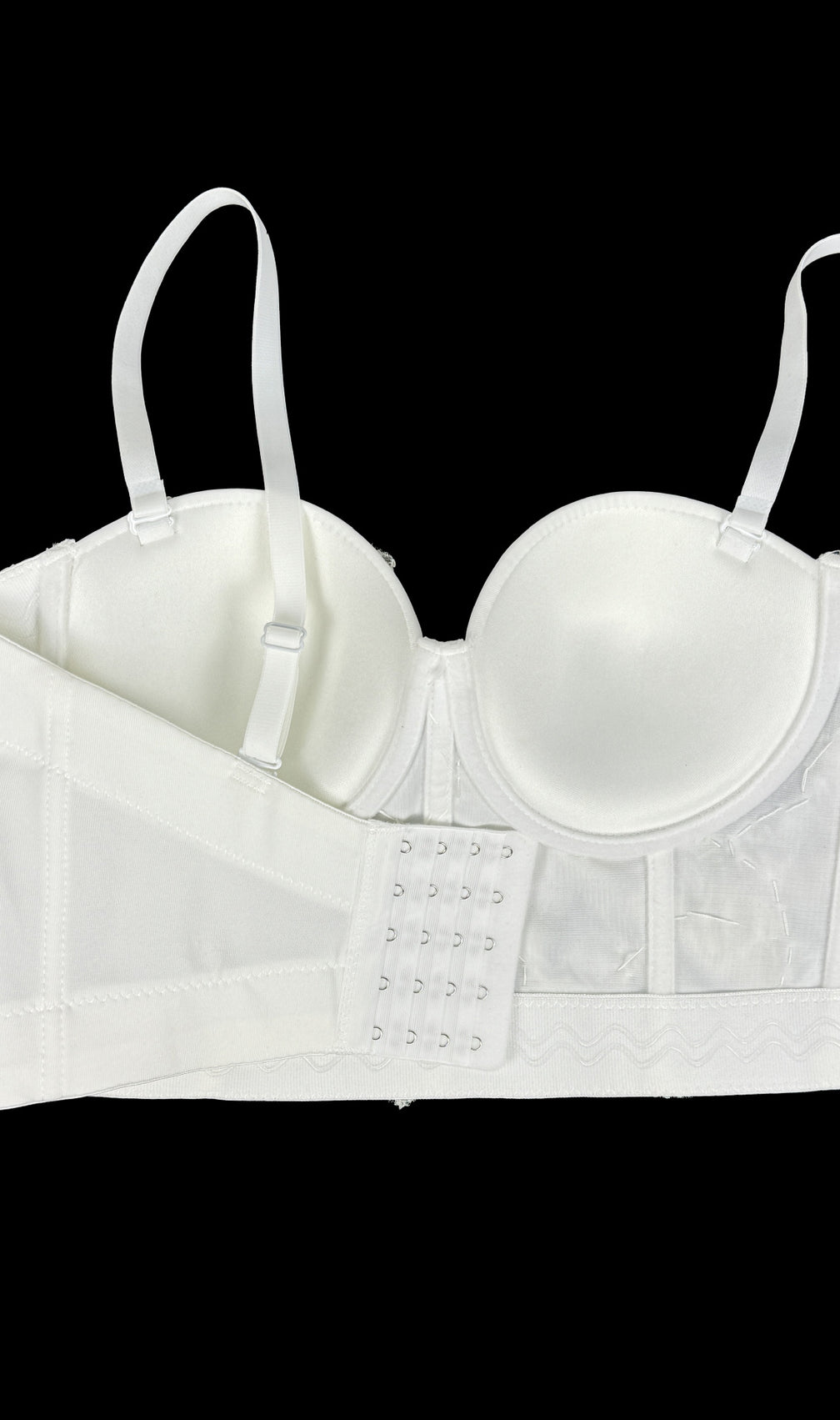 Hazina Floral Sequin & Pearl Embroidered Bustier Crop Top - Dazzling Party & Festival Glam