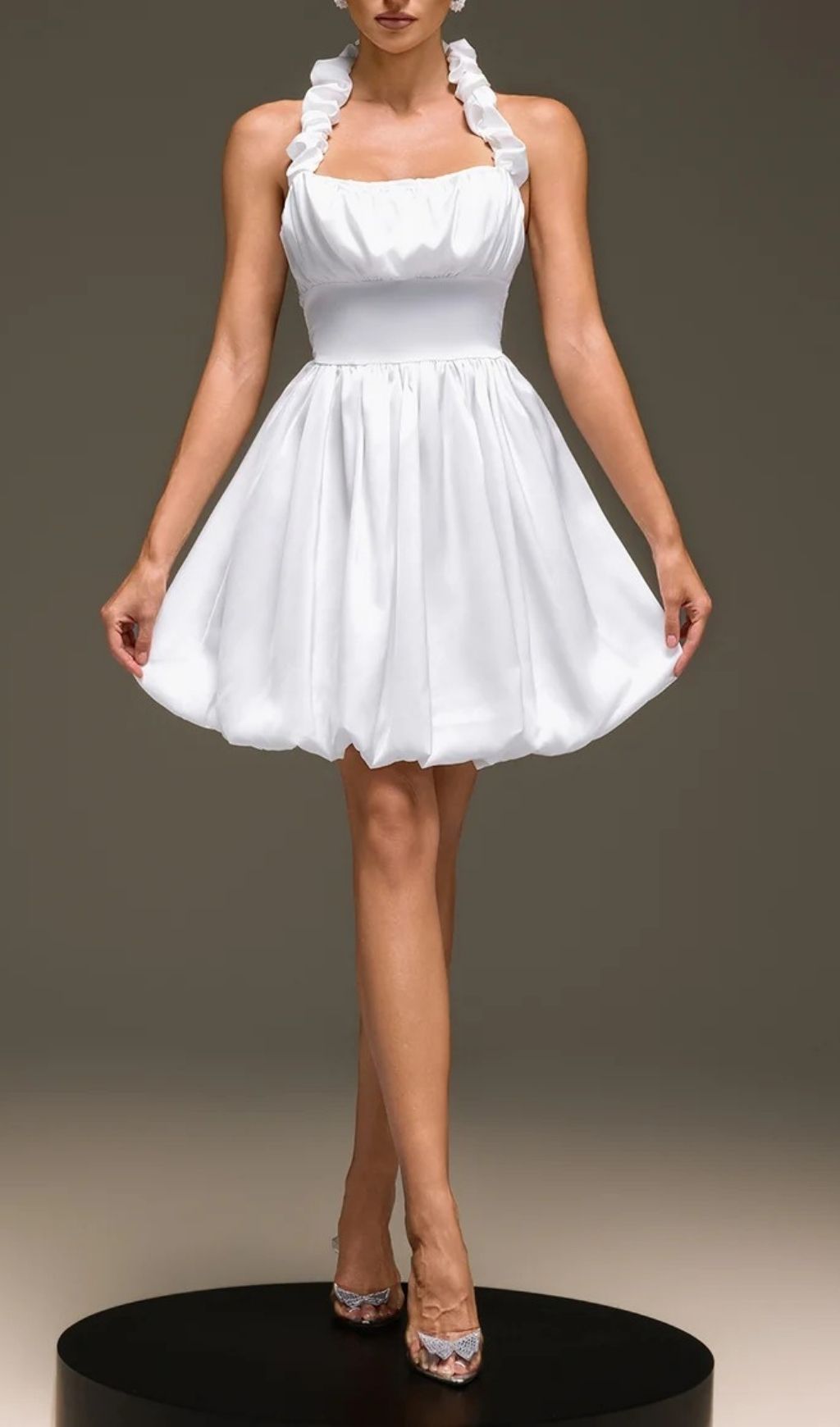 Nexaviel Halterneck Ruched Mini Dress