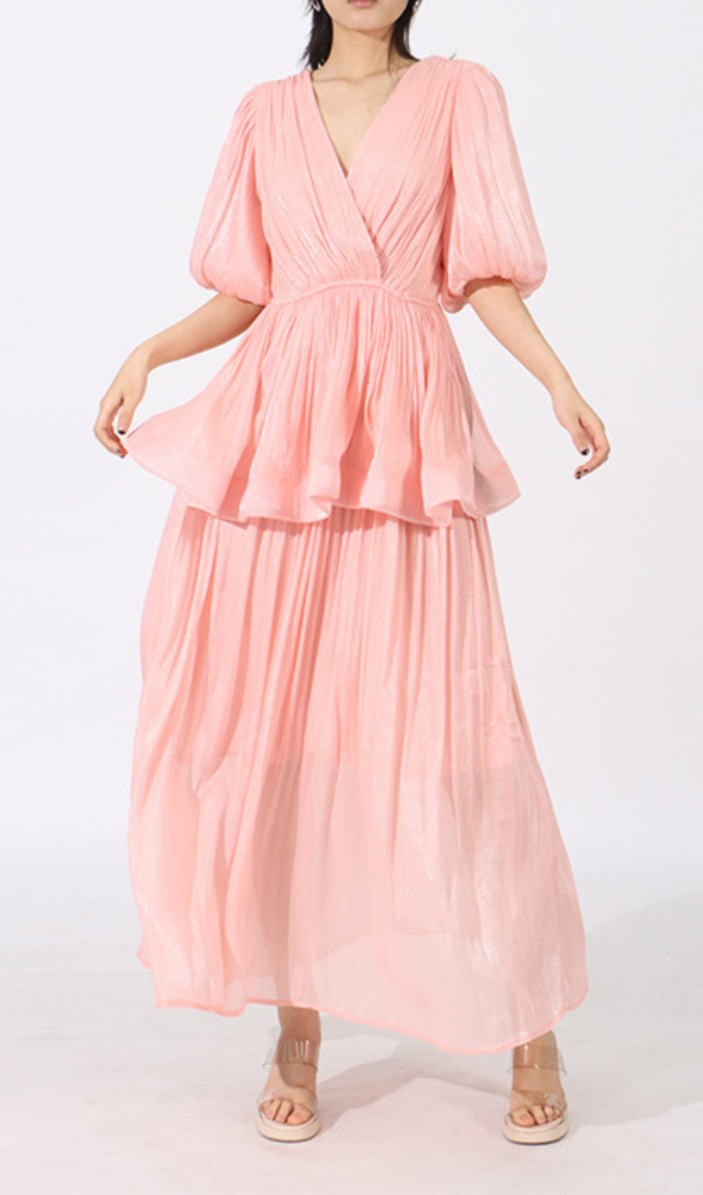 Elana Puff Sleeve Maxi Dress