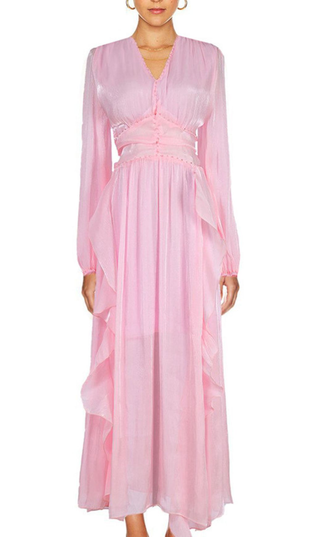 Ginger V-Neck Long Sleeve Maxi Dress