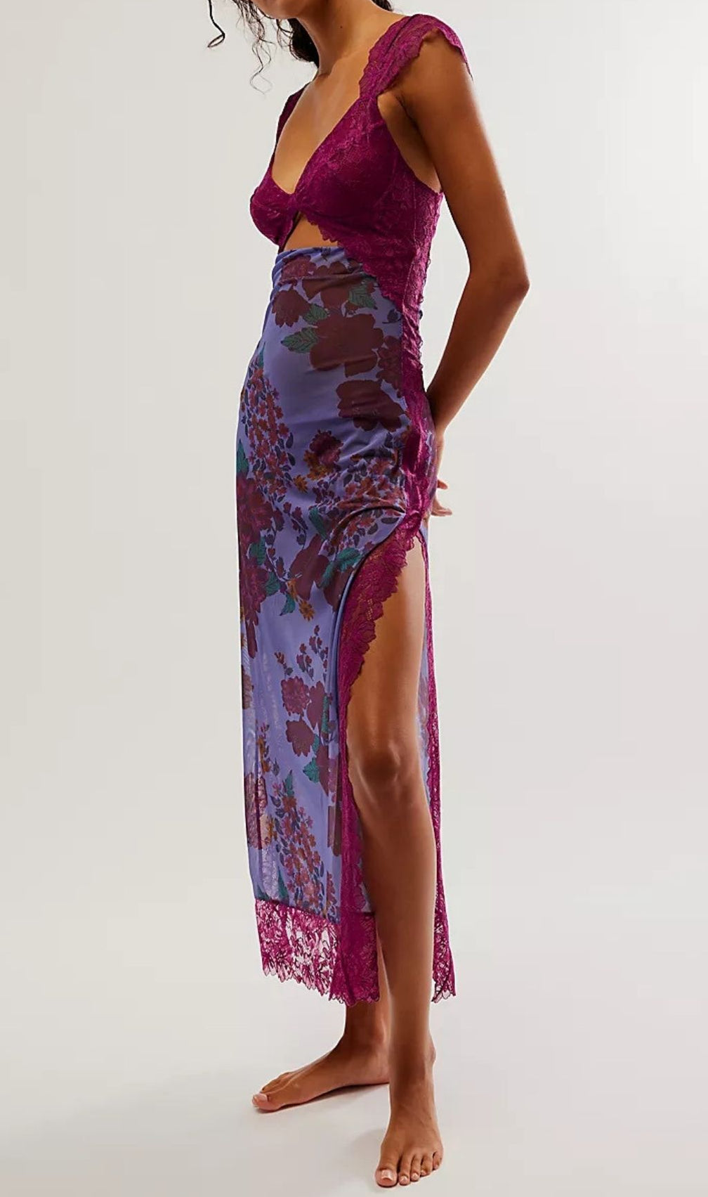Ladee Lace Floral Midi Dress