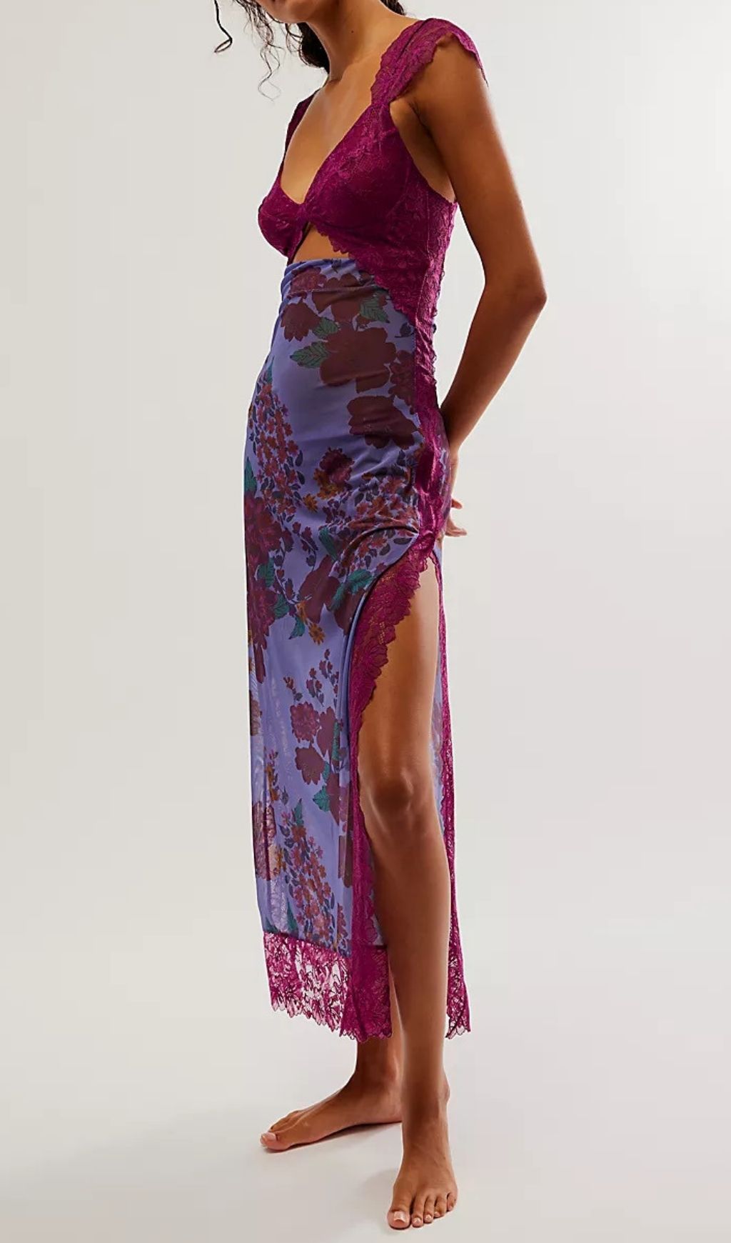 Ladee Lace Floral Midi Dress