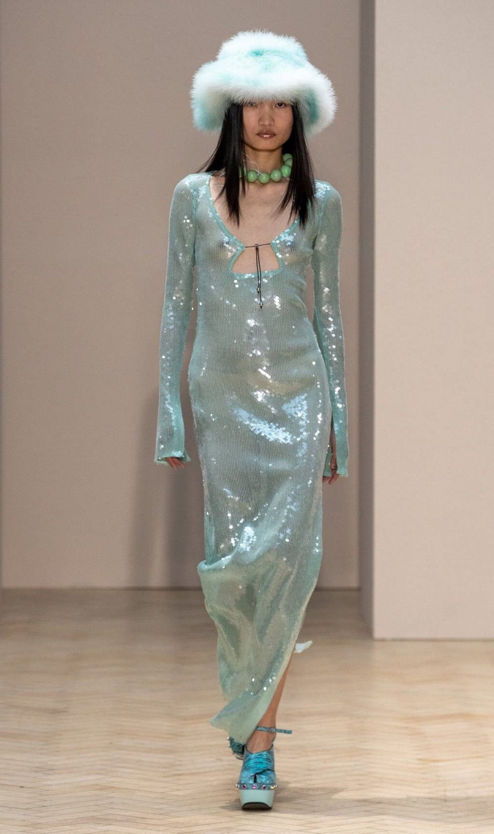 Ardelle Mint Sequin Maxi Dress