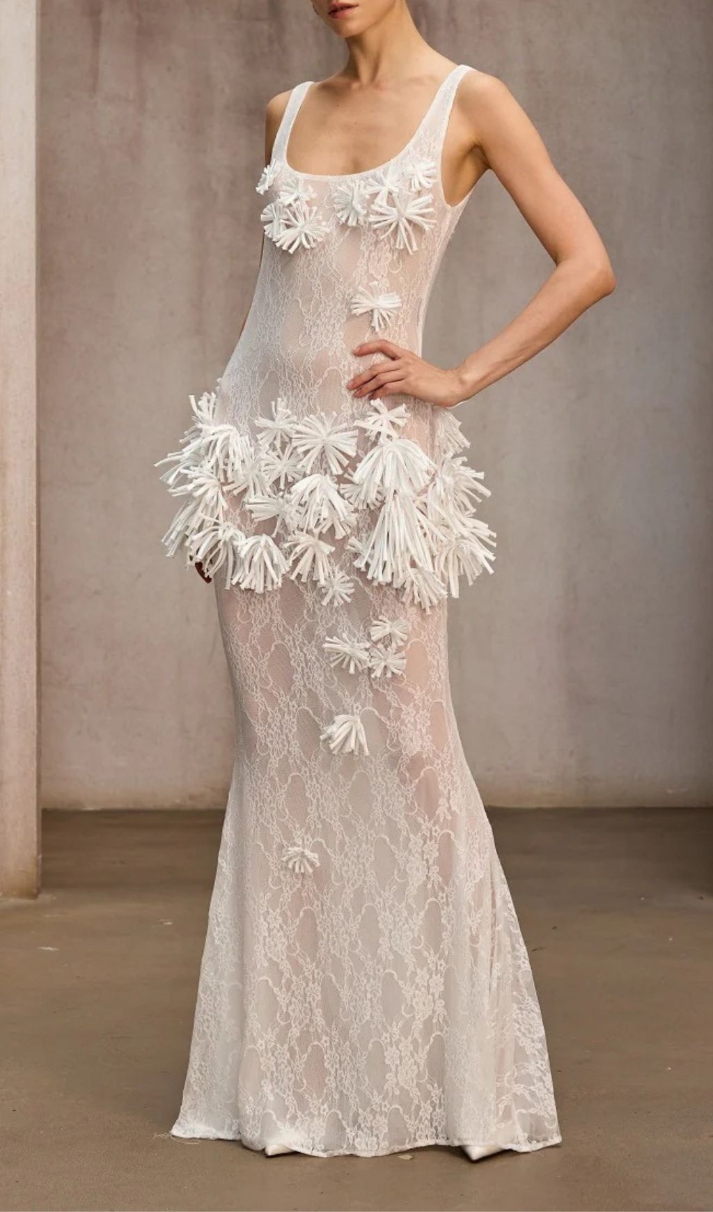 Dorielle Dreamy 3D Floral Lace Maxi Dress