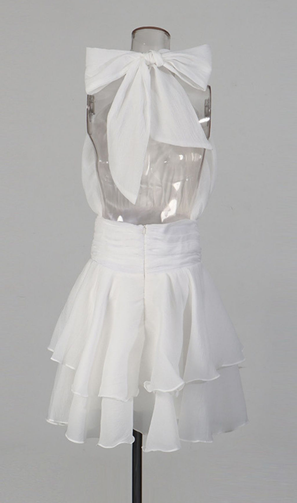 Kennedi White Halter Tiered Mini Dress | Effortless Chic Summer Style