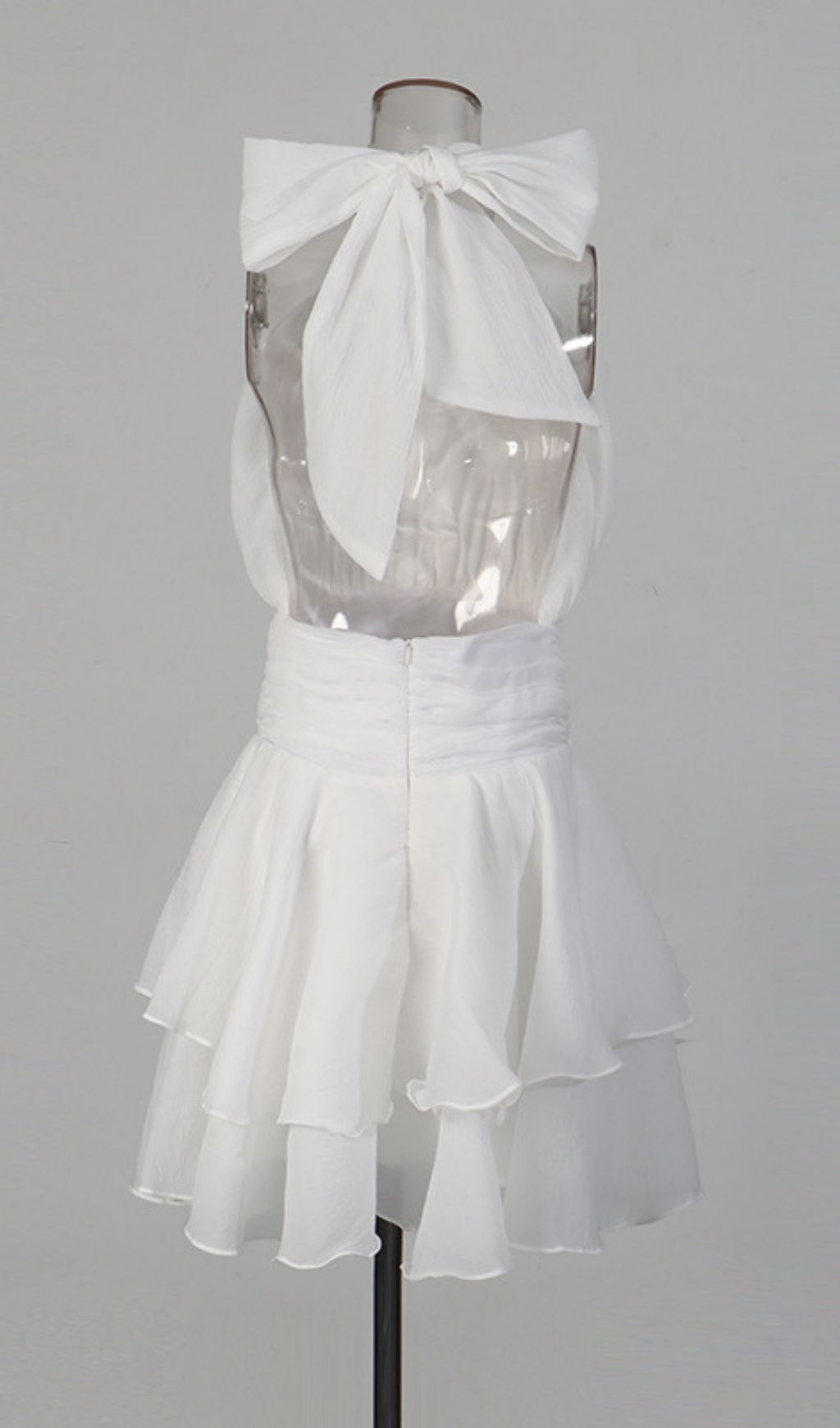 Kennedi White Halter Tiered Mini Dress | Effortless Chic Summer Style
