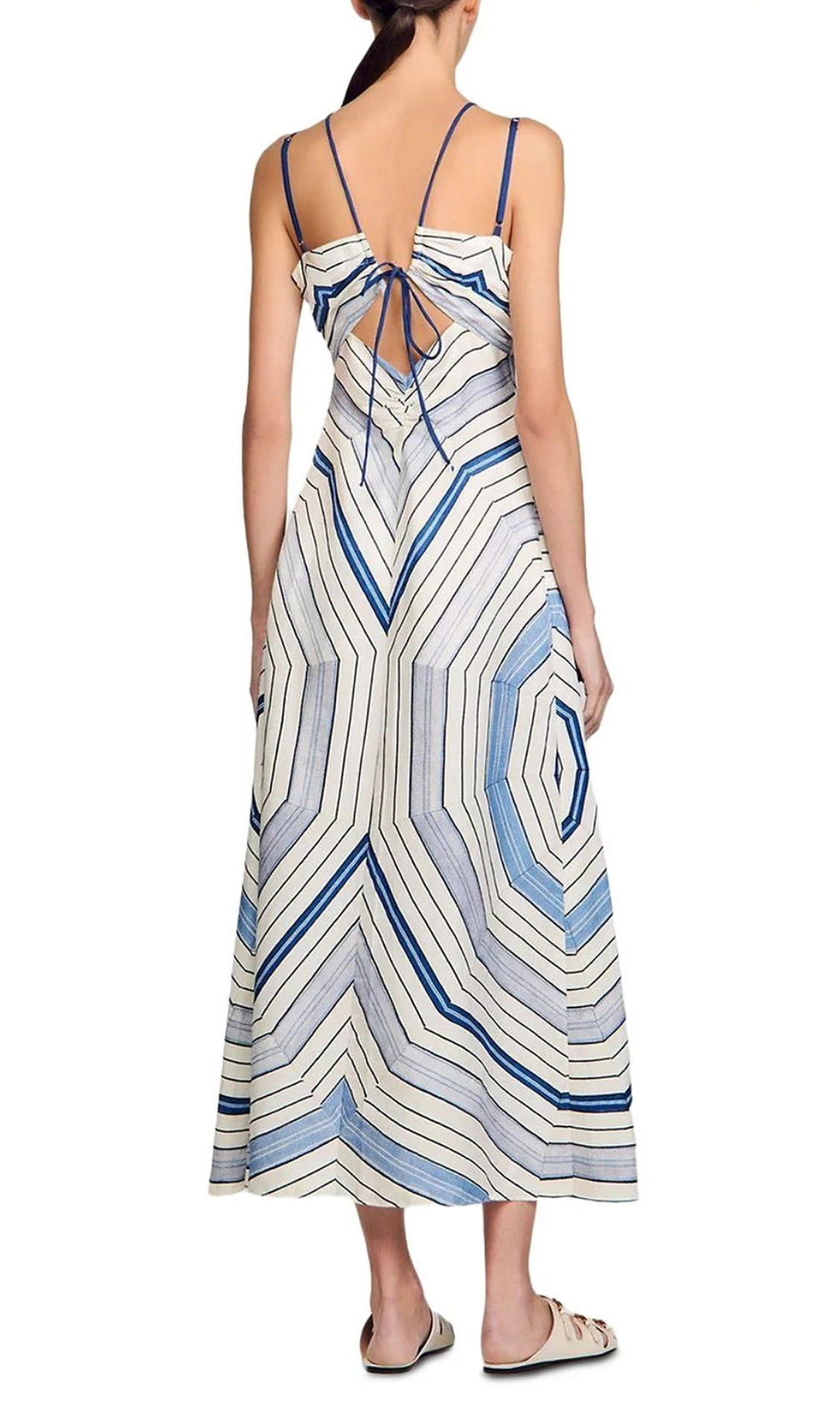 Spiral Motif Maxi Dress