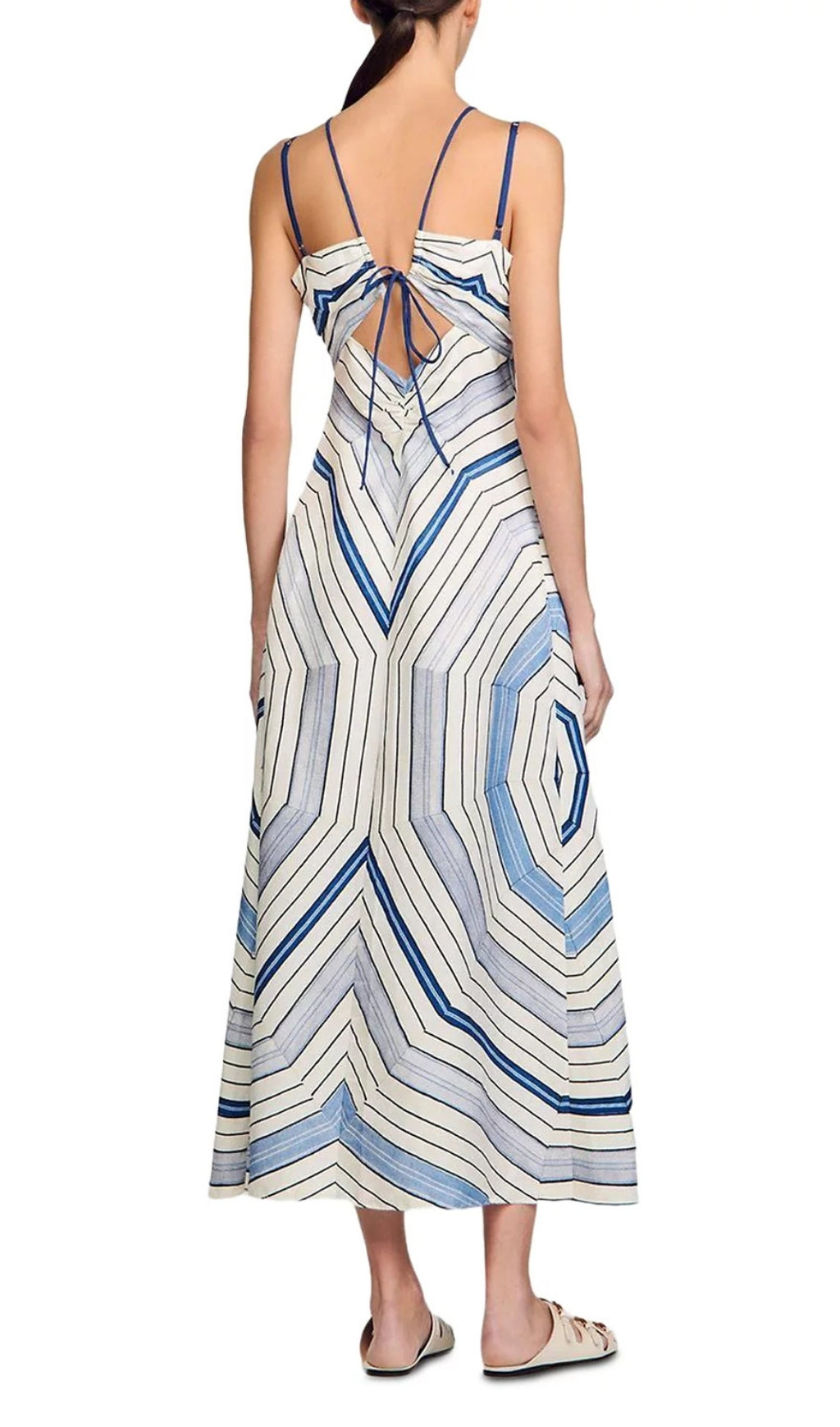 Spiral Motif Maxi Dress