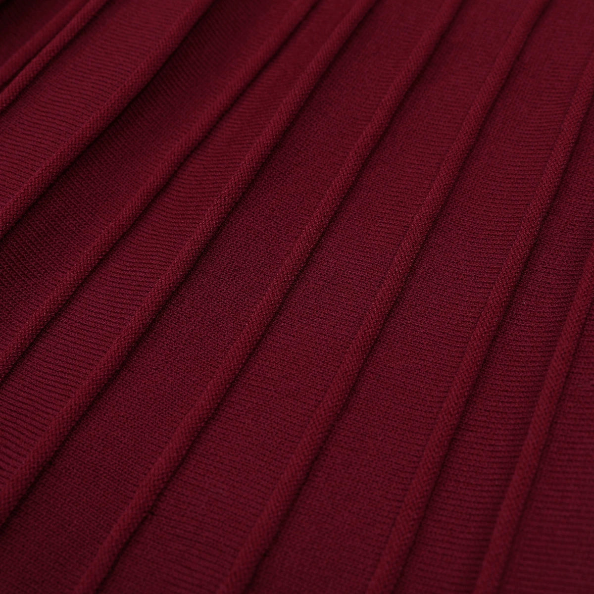 Judy Chic Button-Front Contrast Trim Knit Midi Dress