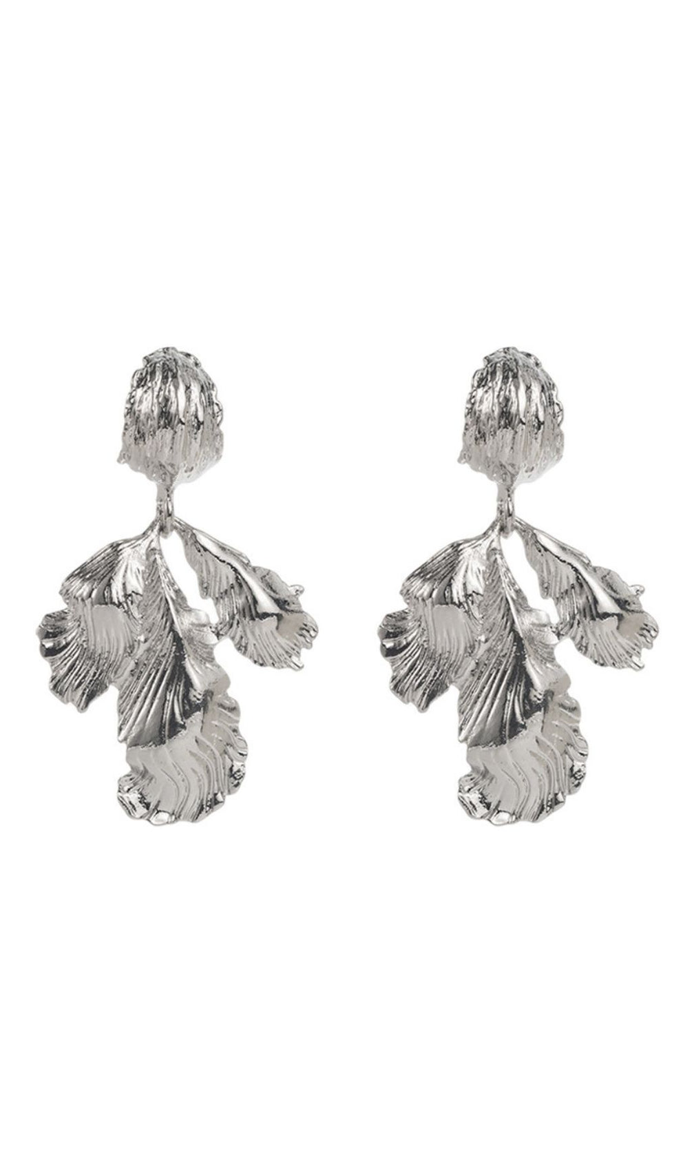 Joylyn Botanical Gold Leaf Statement Drop Earrings