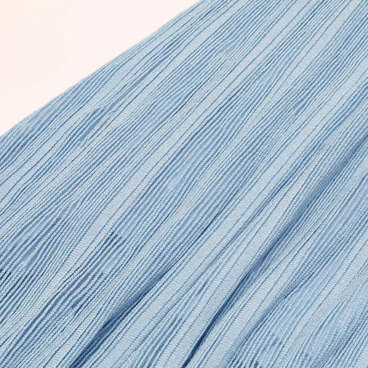 Kiandra Effortless Chic Blue Ribbed Knit Maxi Dress for Women