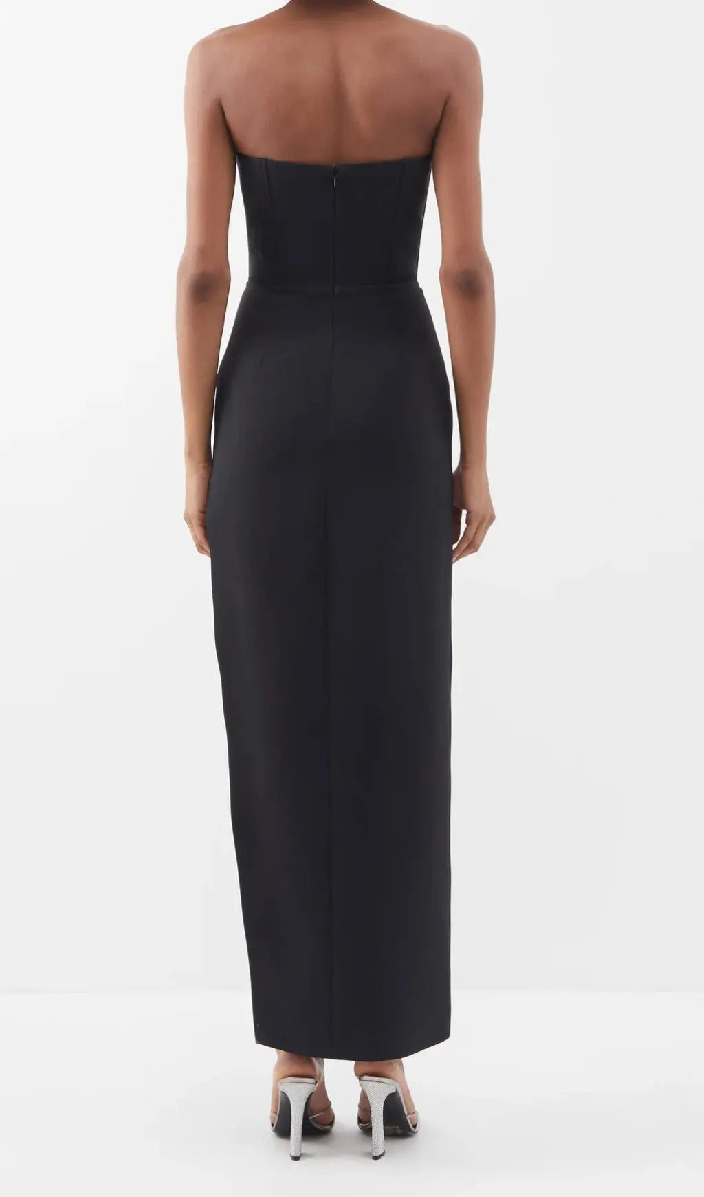 Crystal Flower Maxi Dress In Black