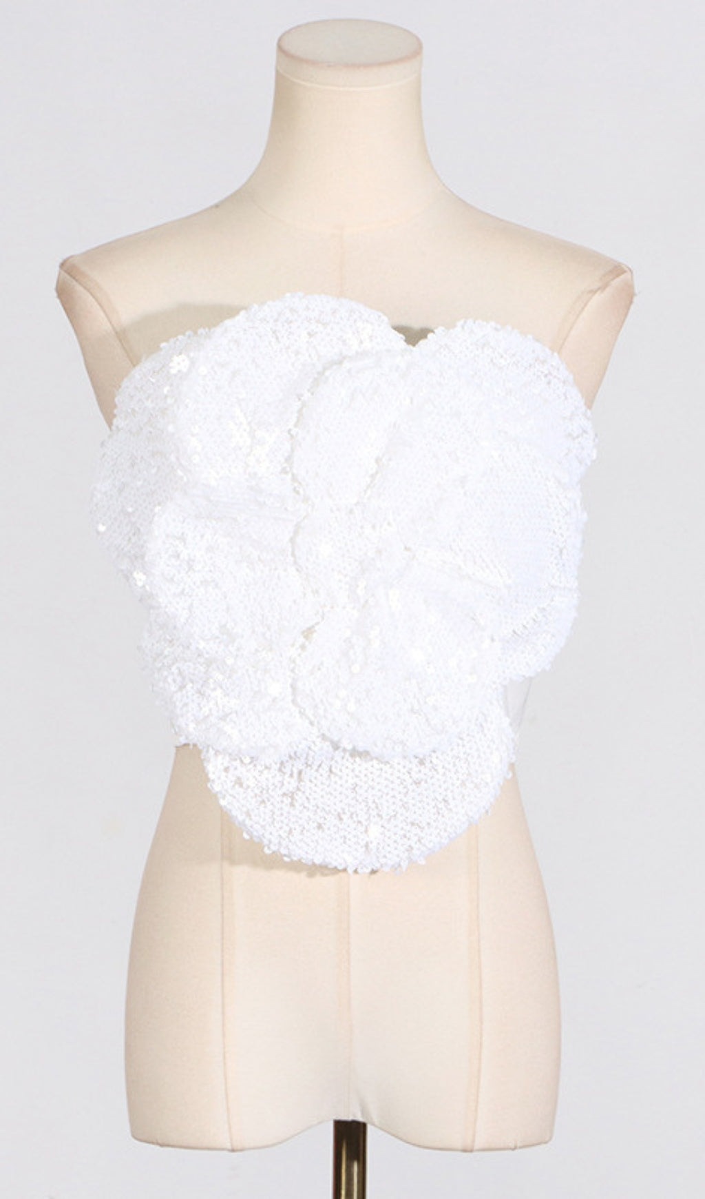 Aninda Sequin Flower Crop Top