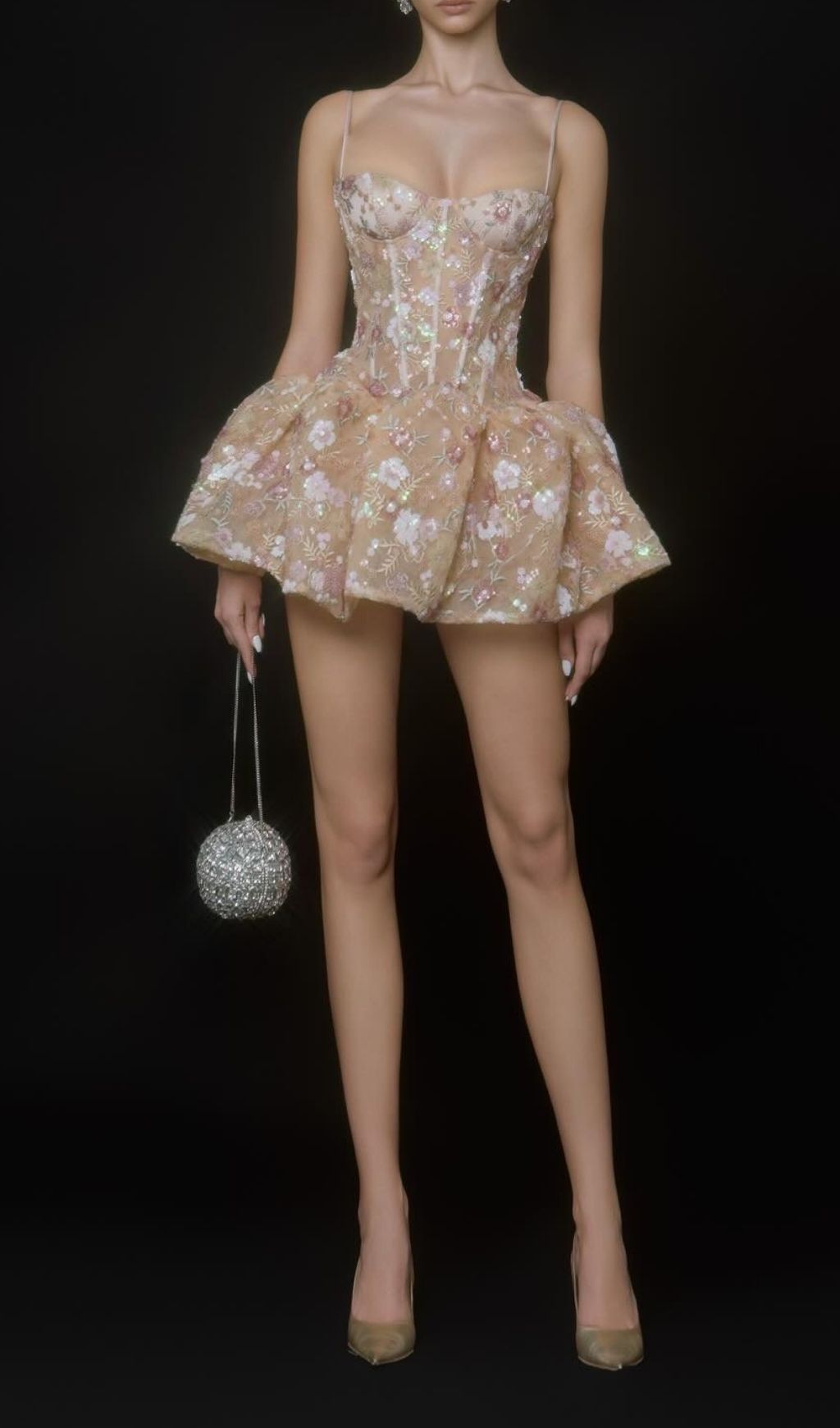 Keiko Dazzling Floral Sequin Corset Mini Dress - Ultimate Glamour Statement