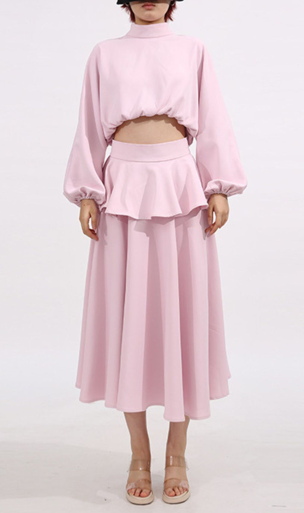 Ferlin Pink Long Sleeve Two-Piece Set