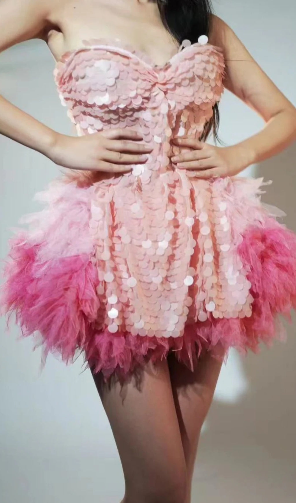 Melina Corset Tulle Trimmed Skirt Set In Pink