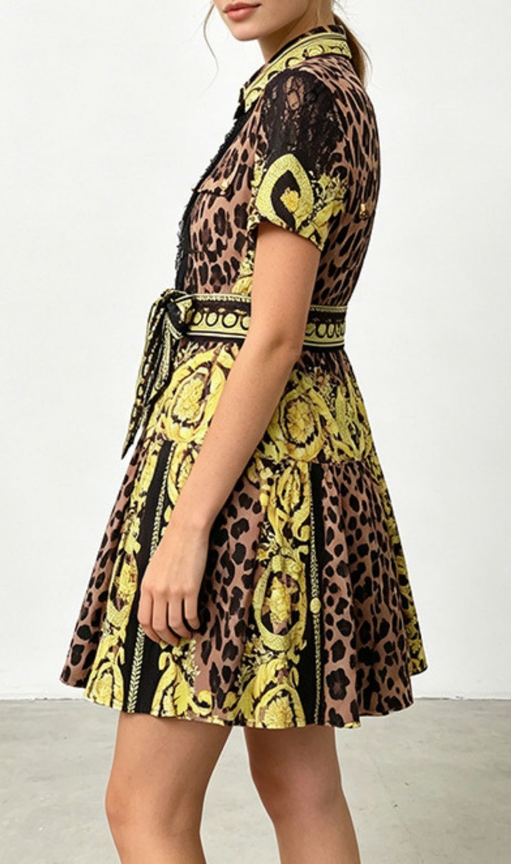 Klee Leopard Printed Mini Dress