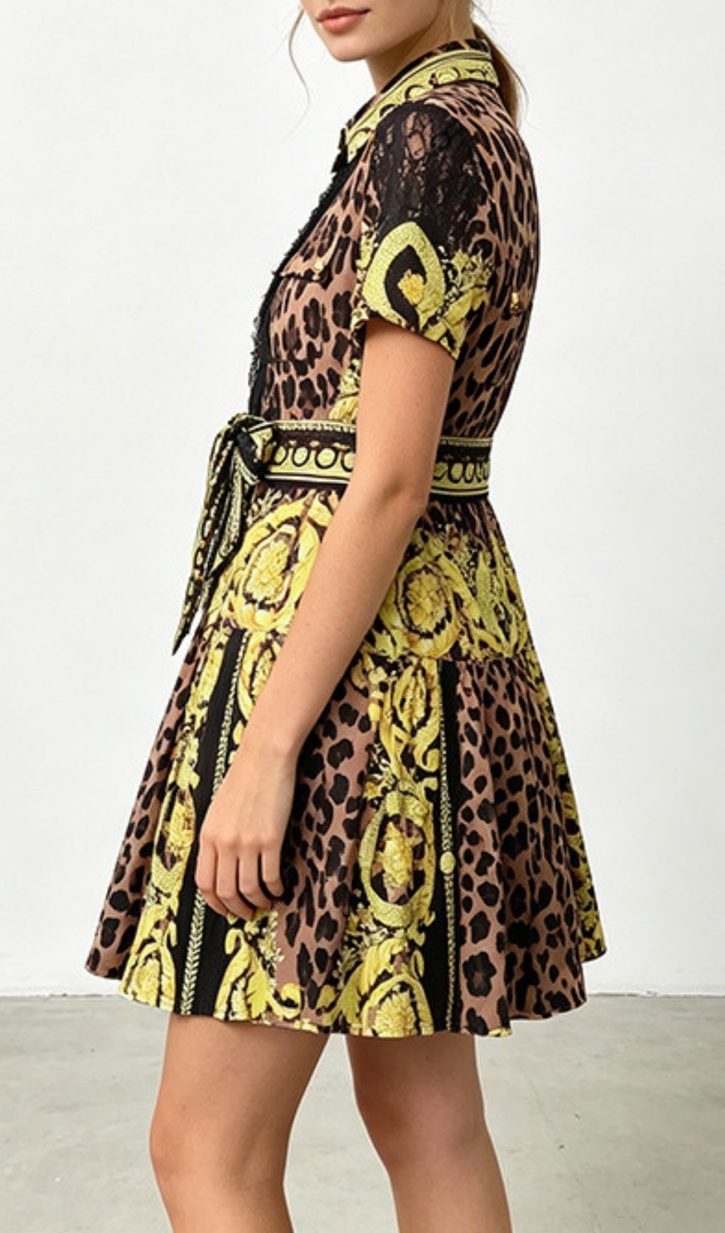 Klee Leopard Printed Mini Dress