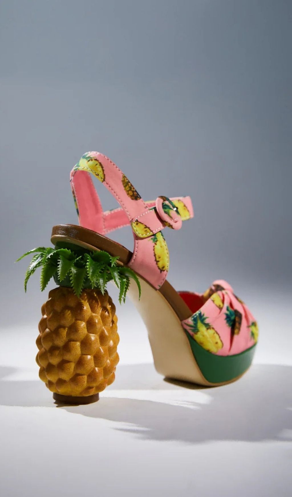 Azhira Pink Pineapple Paradise Platform Sandals