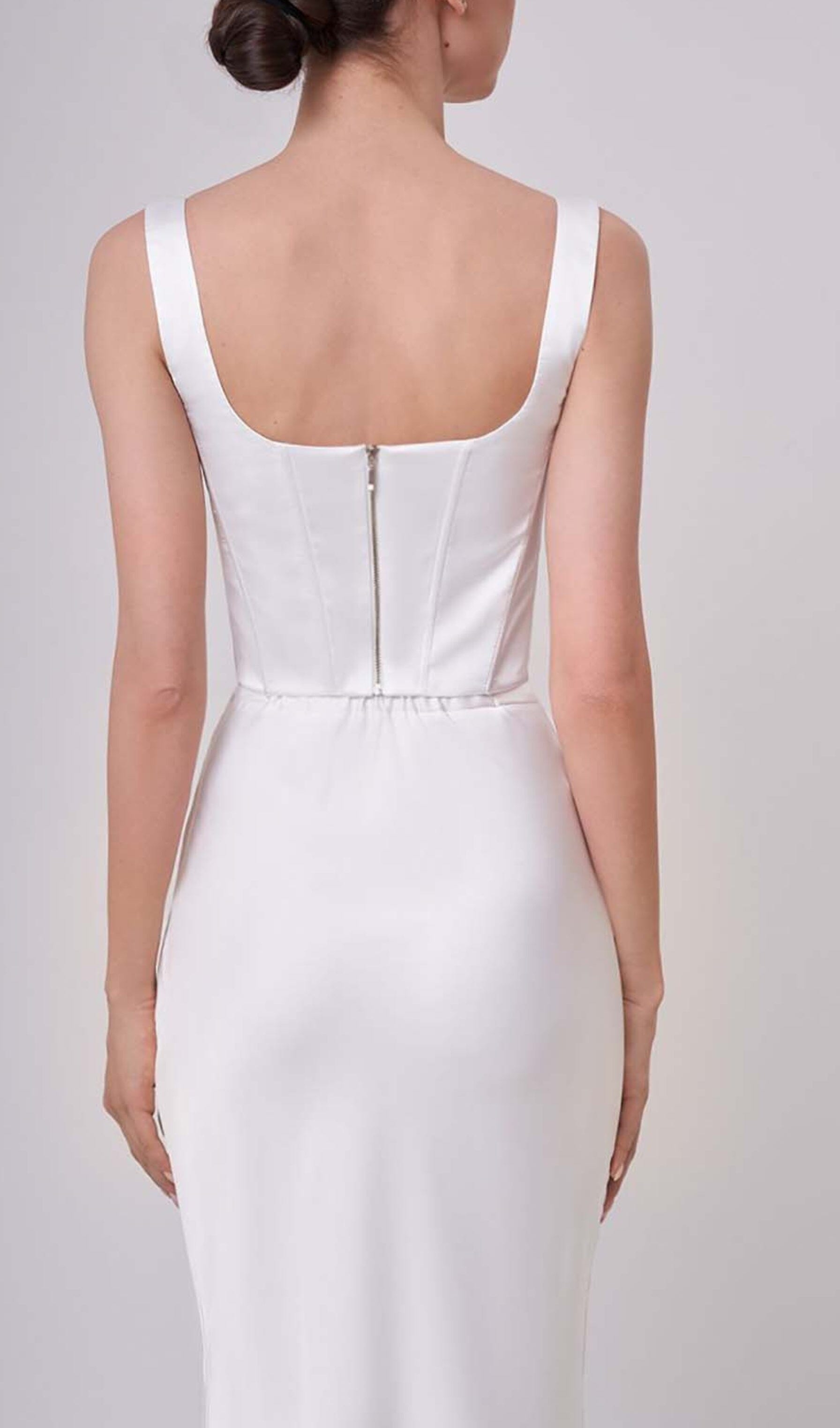 Roses Embelished Corset Two Pieces Set