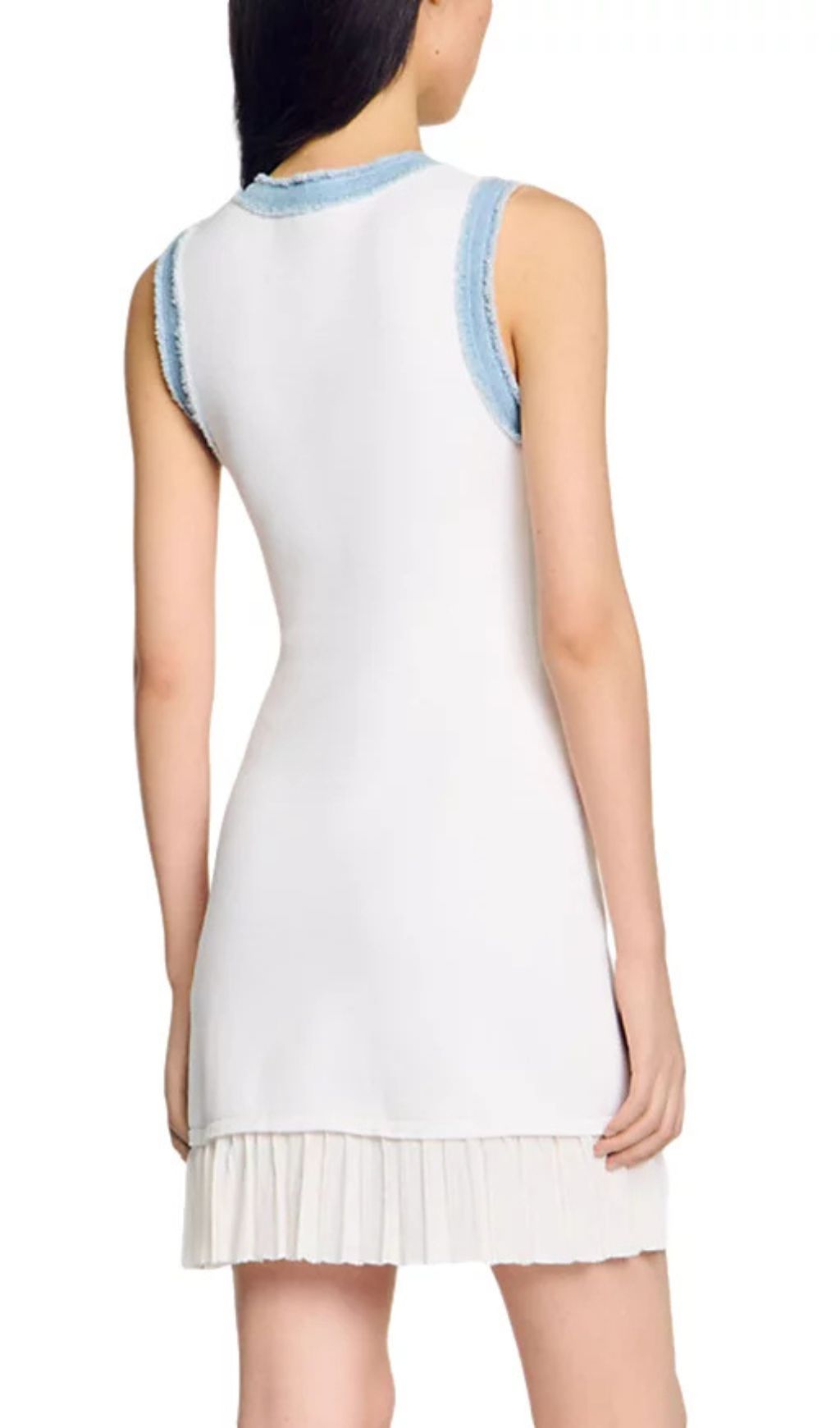 Short Knit Dress with Ruffles