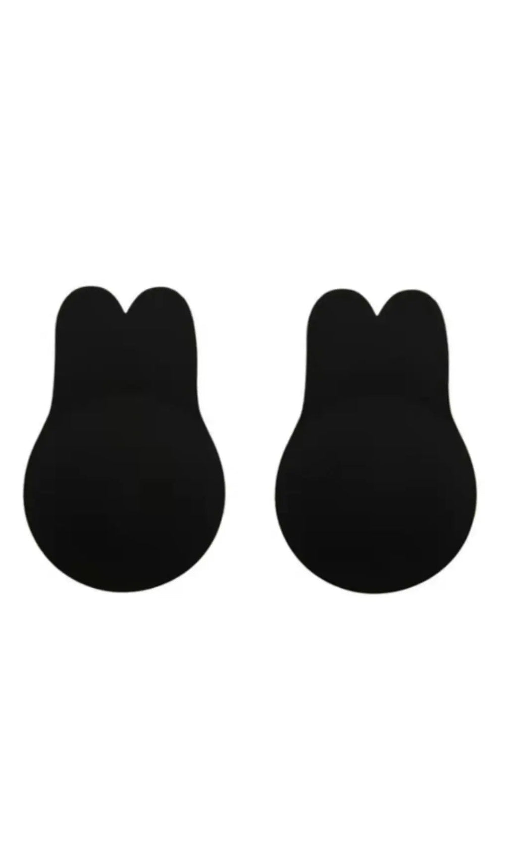 Invisible Bunny Ear Breast Lift Pasties - Reusable Silicone Nipple Covers for Backless & Strapless Outfits (Beige)