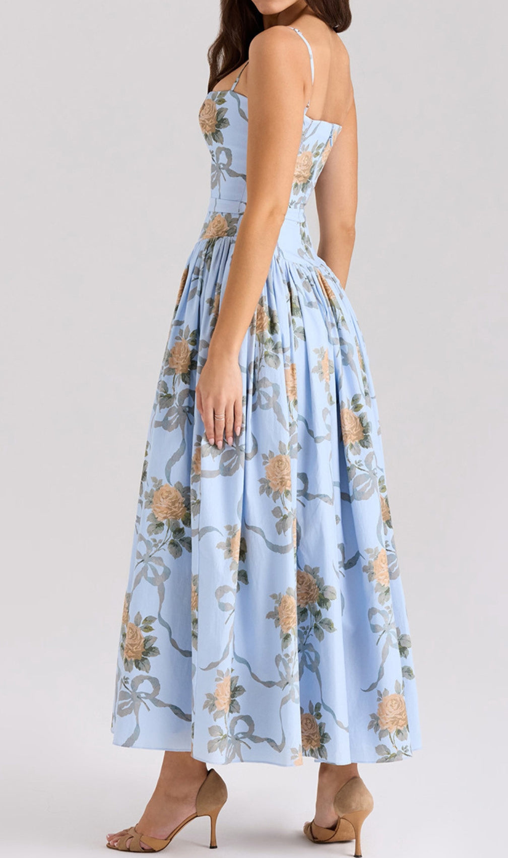 Ashira Blue Floral Maxi Dress