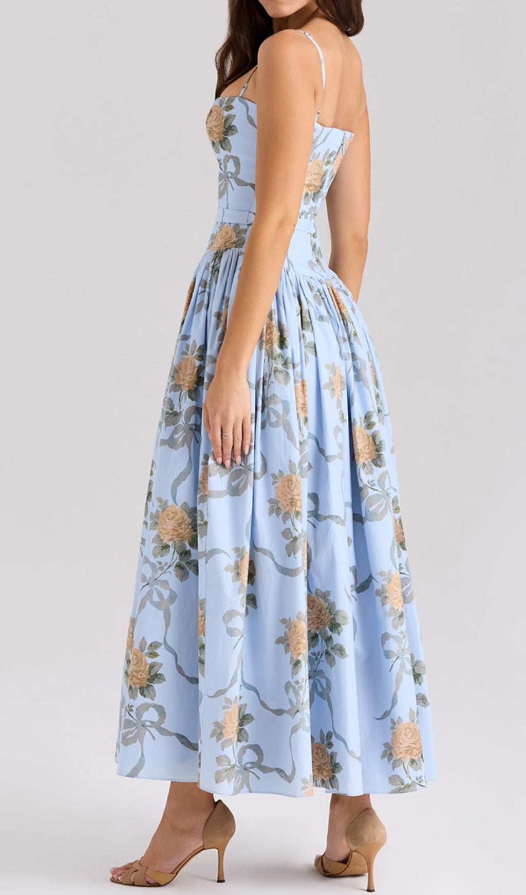 Ashira Blue Floral Maxi Dress