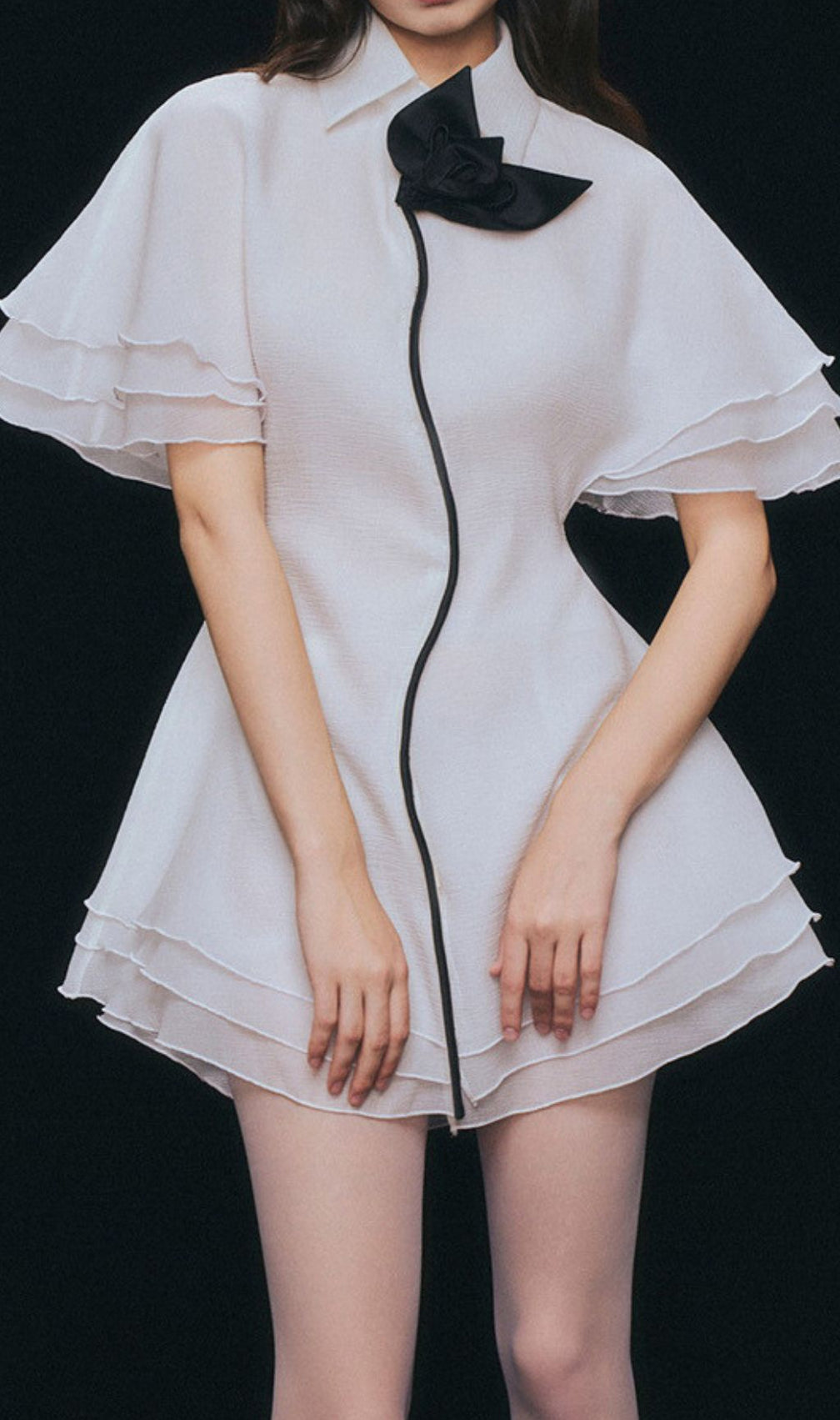 Glenda White Embellished Mini Dress