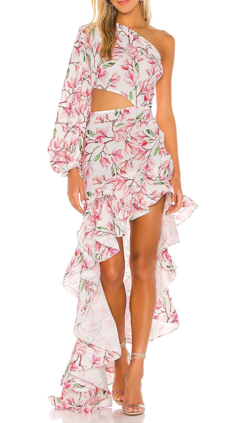 Asfrid Pink Printed Maxi Dress