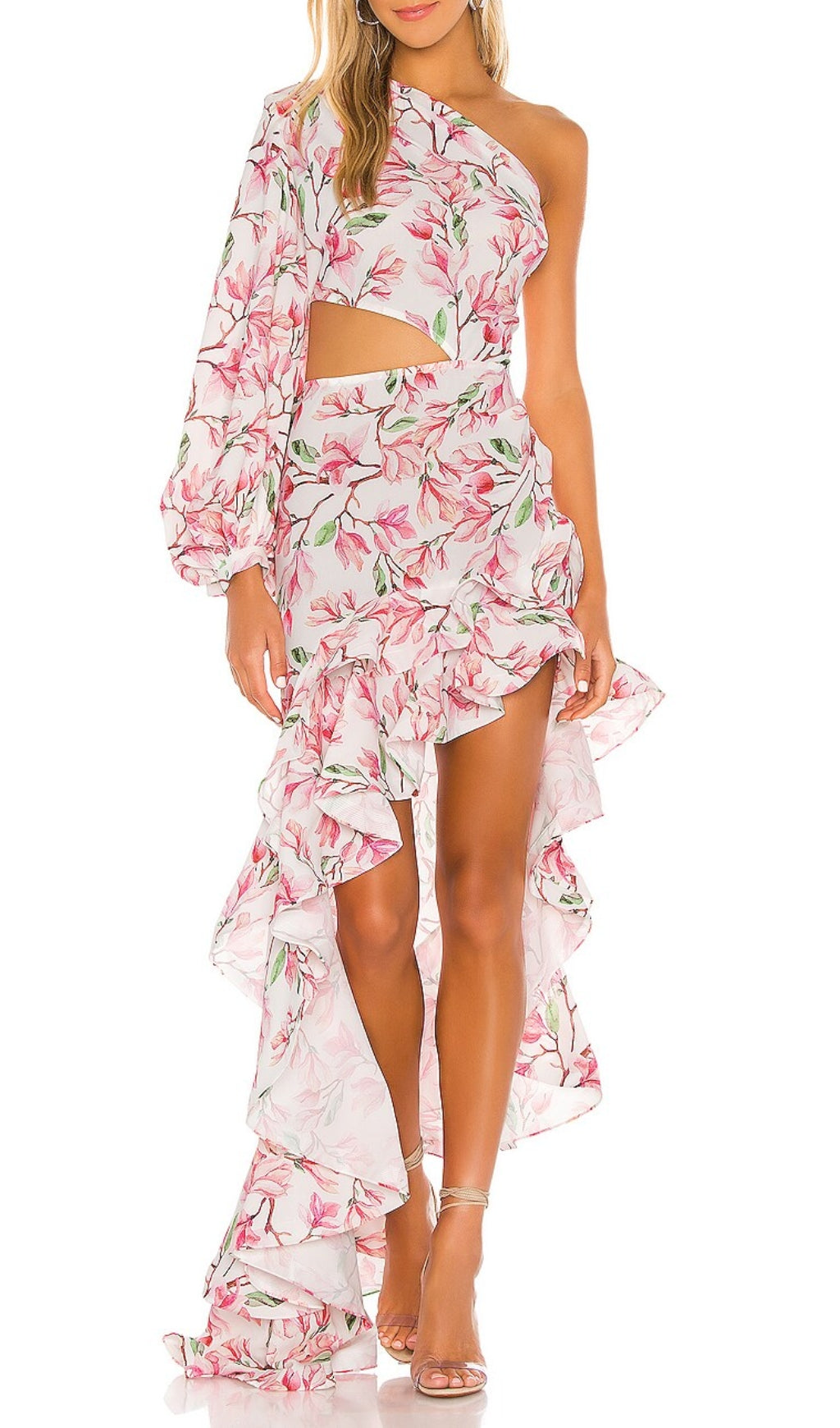 Asfrid Pink Printed Maxi Dress