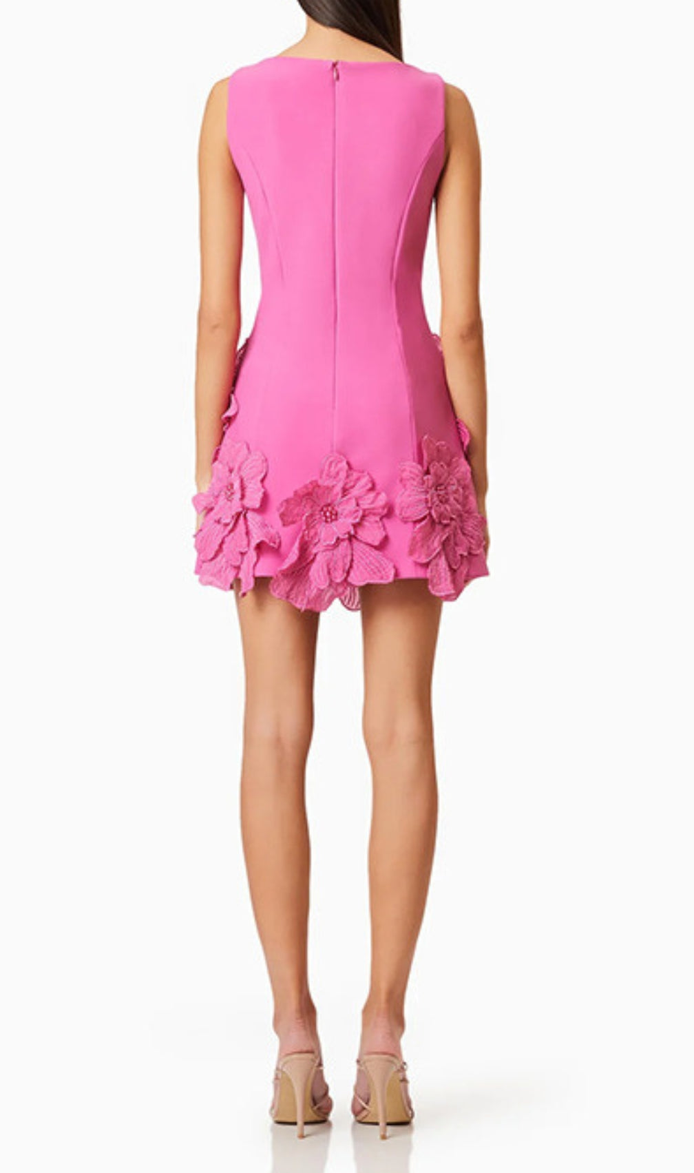Daiva Pink Flower Mini Dress