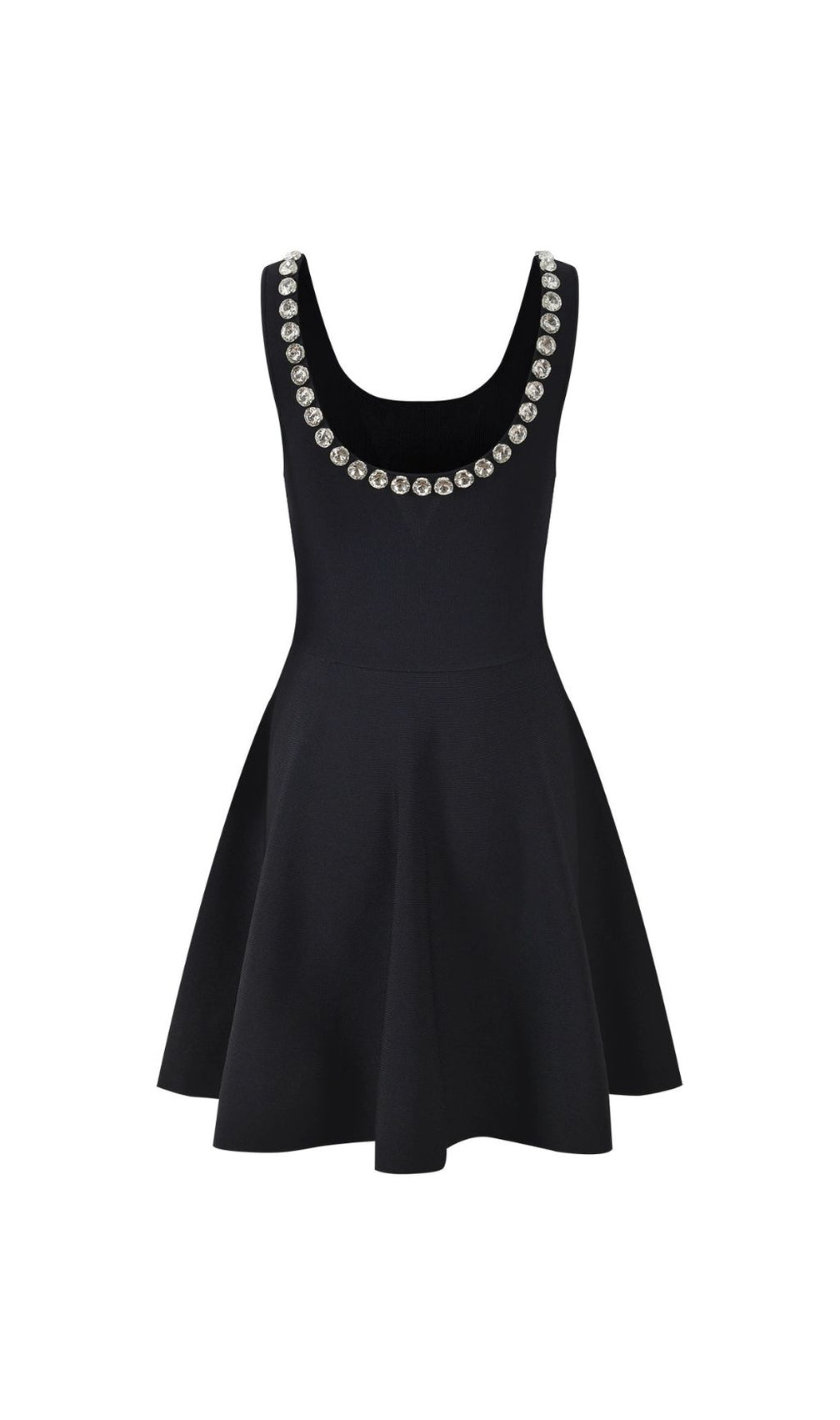 Nelya Embellished Knit Mini Dress - Sparkle & Chic Little Black Dress