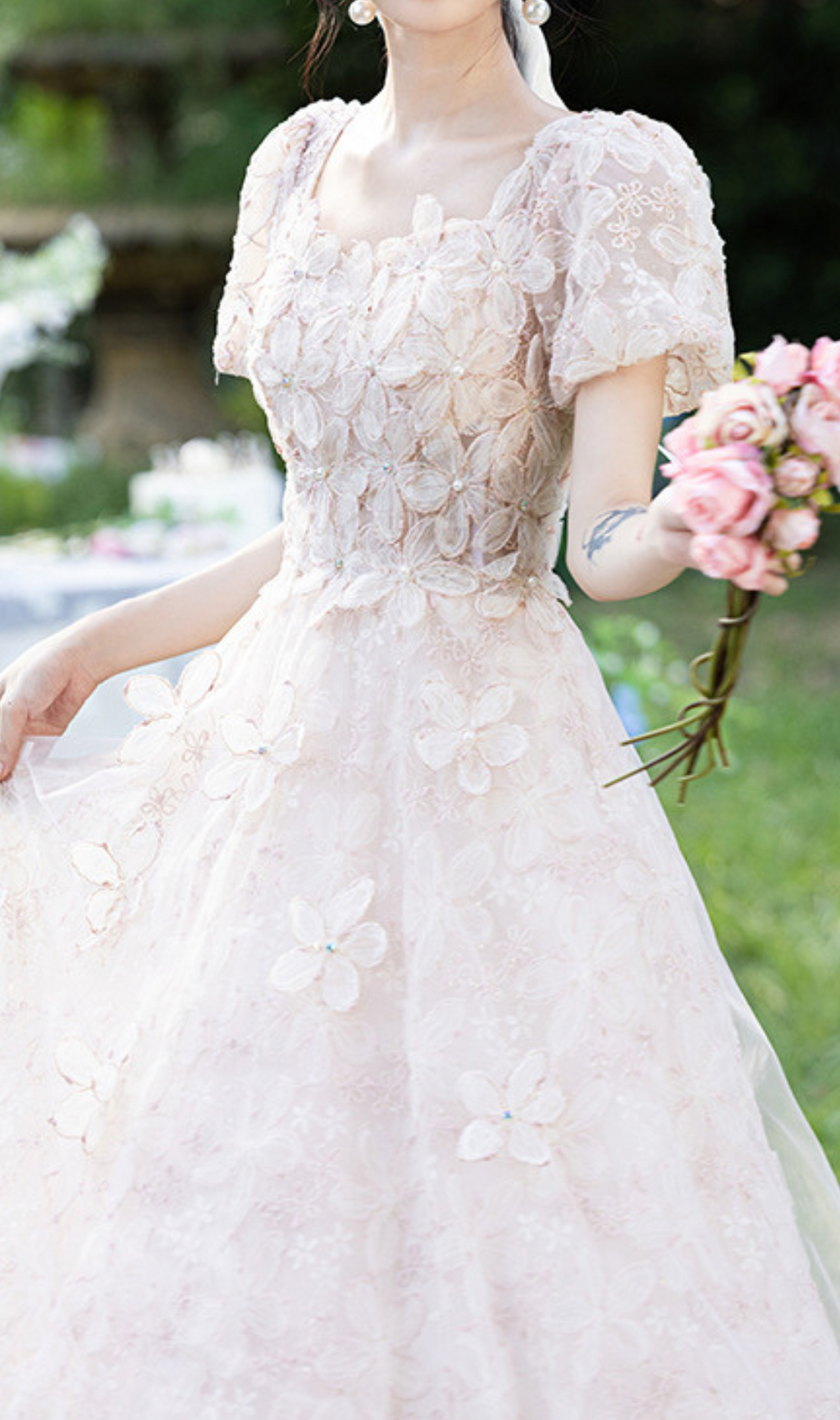 Gable Flower Mesh Maxi Dress