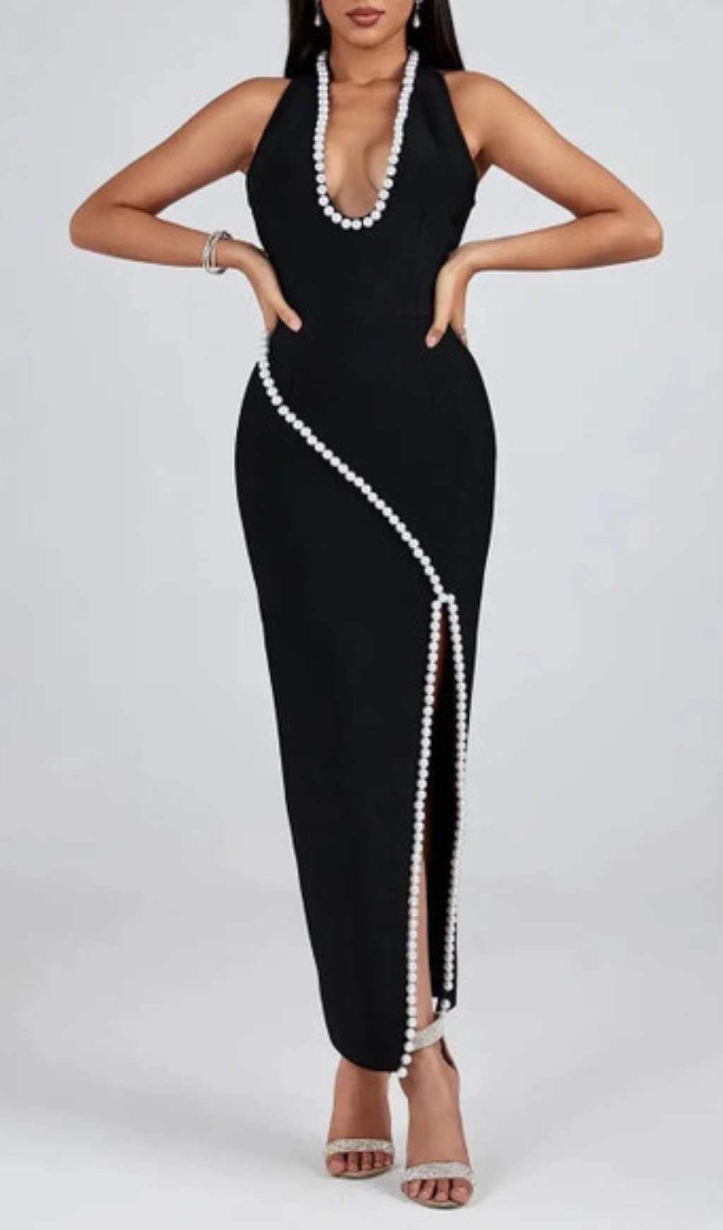 Aglaia Black Pearl Maxi Dress